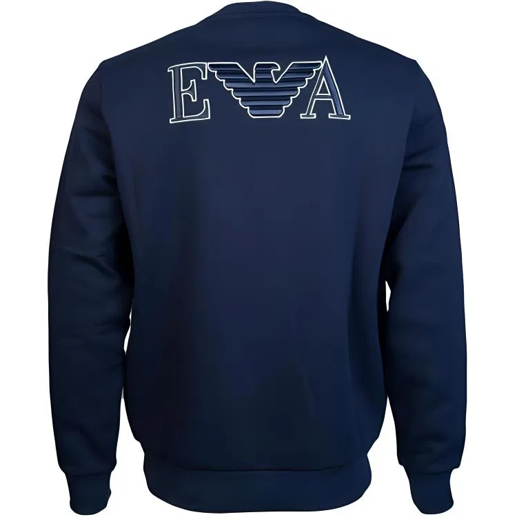 Мужской свитшот с круглым вырезом Emporio Armani, Navy Blue — фото 2