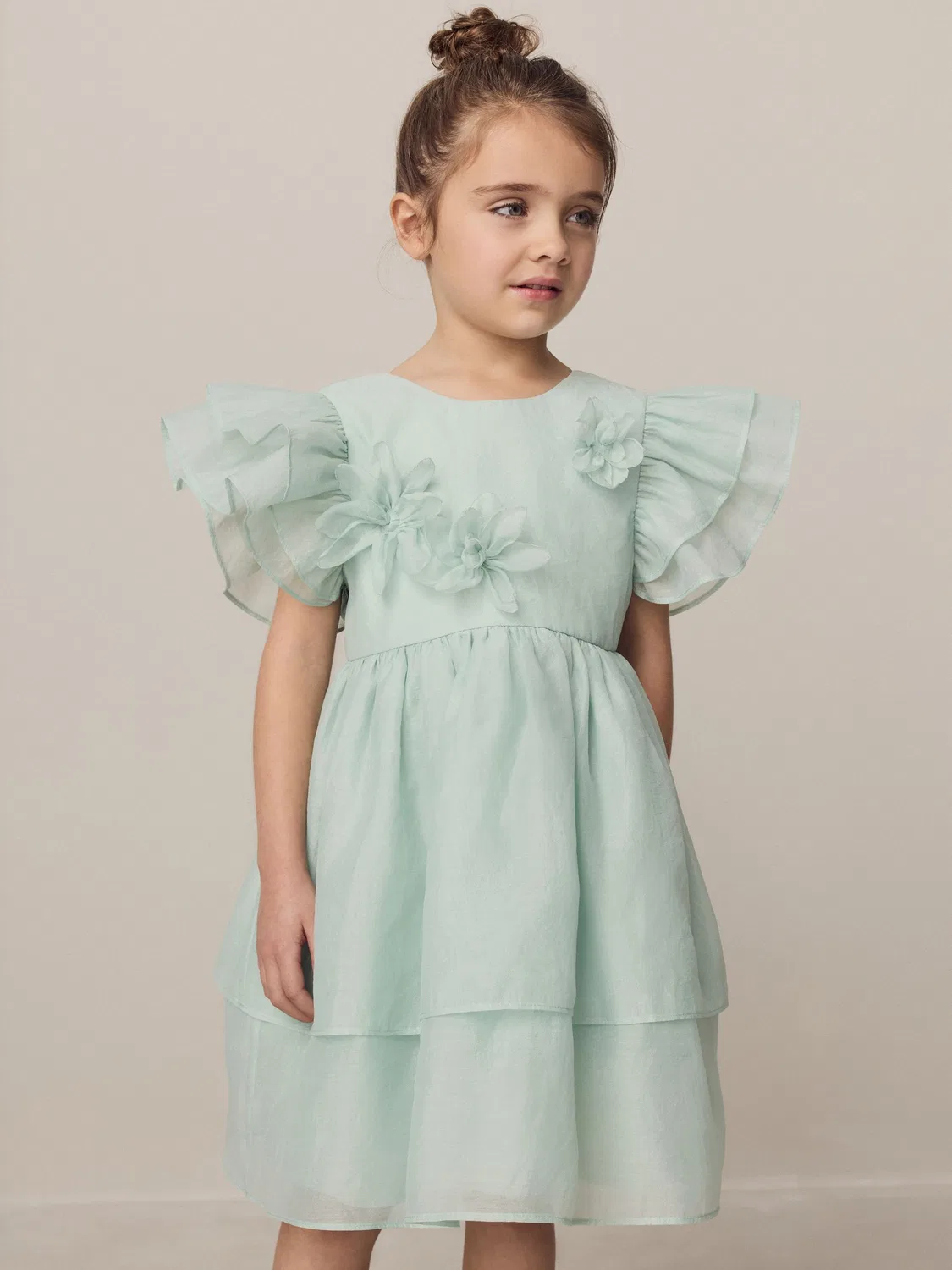 Платье для подружки невесты с цветочным декором Petal Flower Laura Ashley, мята — фото 2