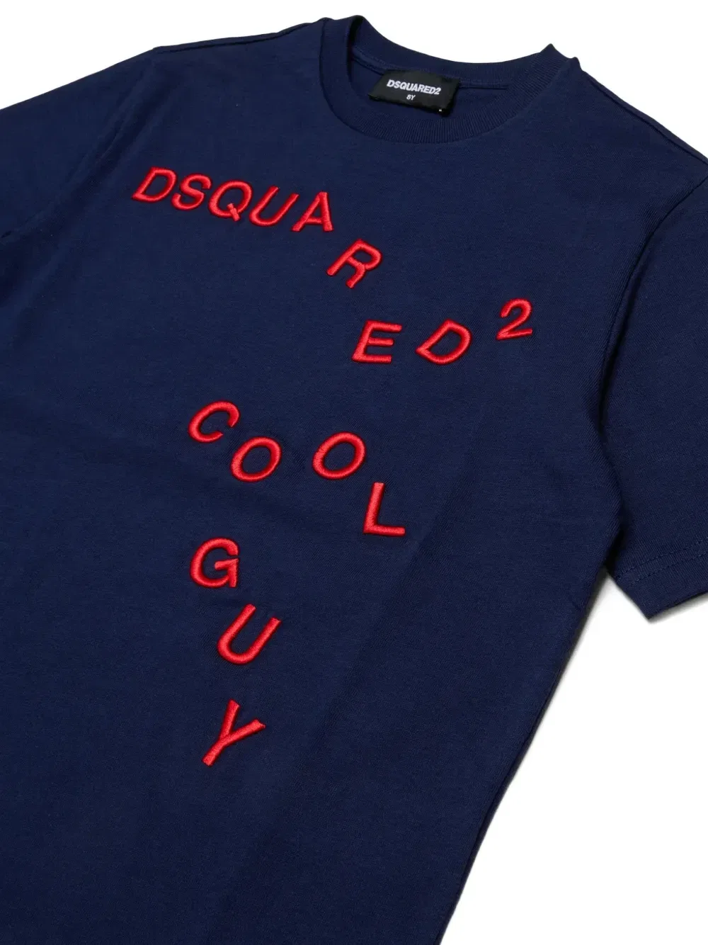 Футболка с вышитым логотипом Dsquared2 Kids, синий — фото 3