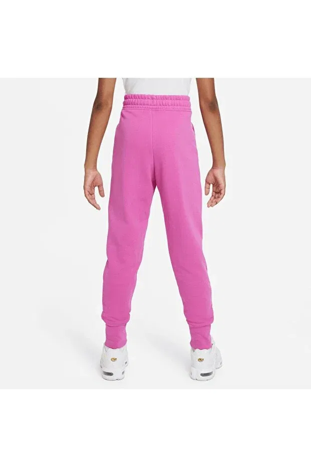 Детские спортивные штаны для девочек из французского футера Sportswear Club Nike, Pink — фото 3