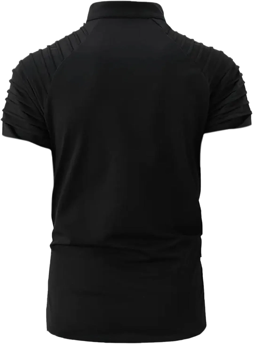 Мужская футболка с четвертью застежкой-молнией Bodybuilding Gym Tees, Black — фото 2