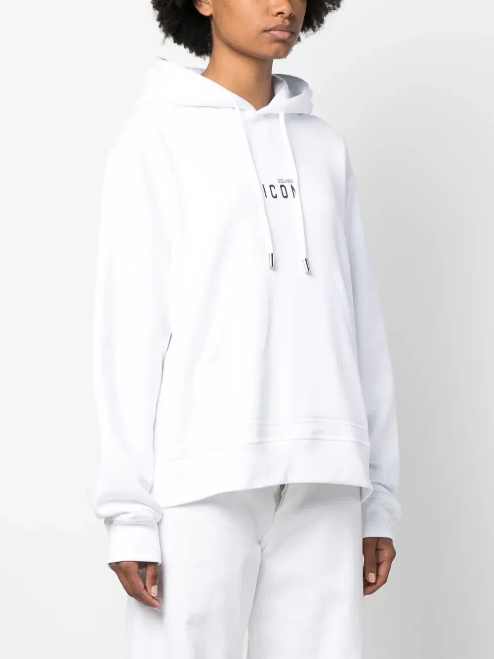 Худи из джерси с логотипом Dsquared2, белый — фото 3