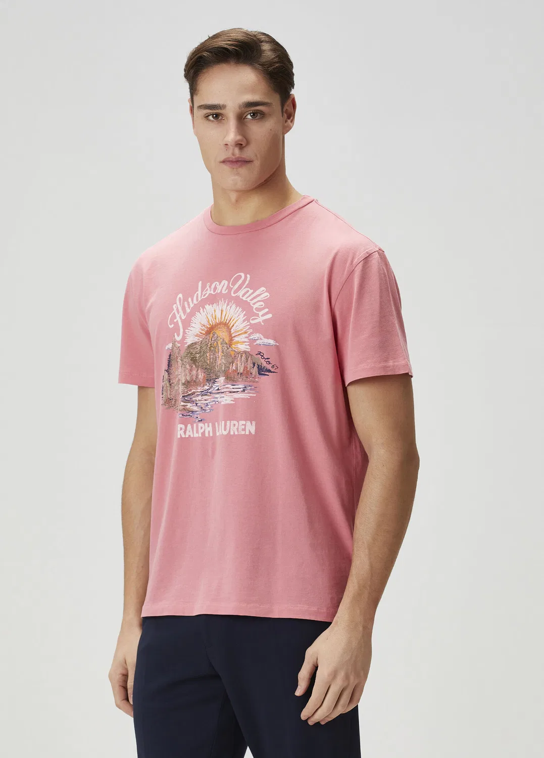 Футболка с принтом Polo Ralph Lauren, pink — фото 3