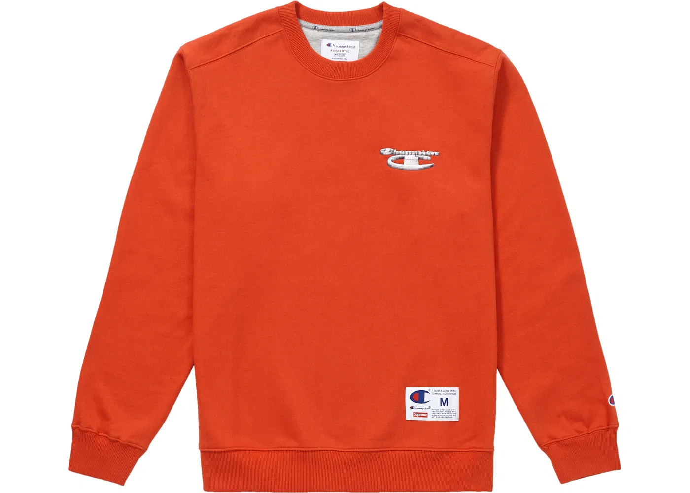 Мужской свитшот с металлическим принтом Supreme Champion 3D Metallic Crewneck, Brick Red