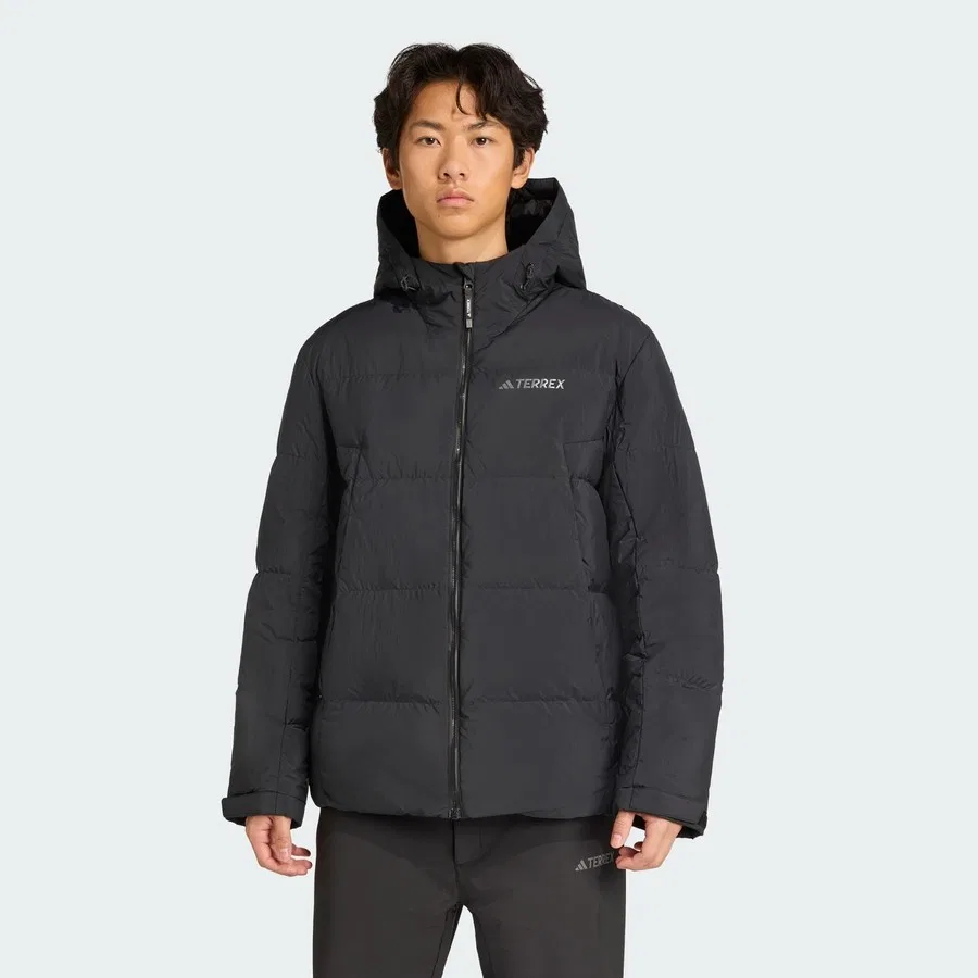Мужской пуховик с капюшоном Multi Climawarm adidas, Черно-серый