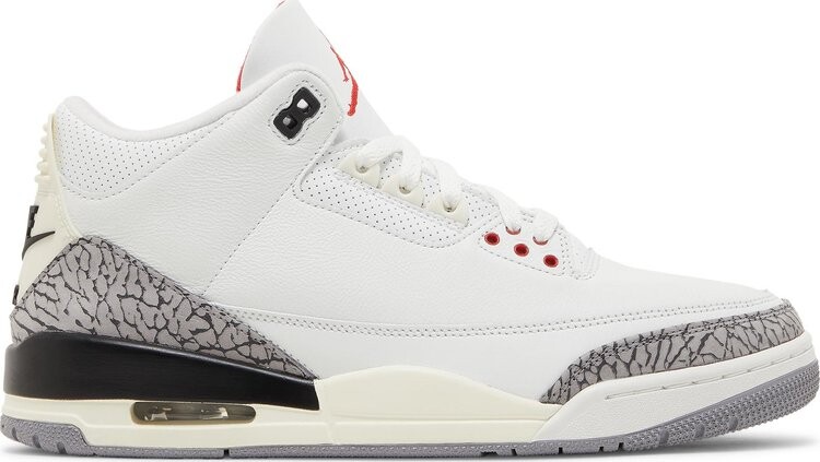 

Кроссовки Air Jordan 3 Retro White Cement Reimagined, белый