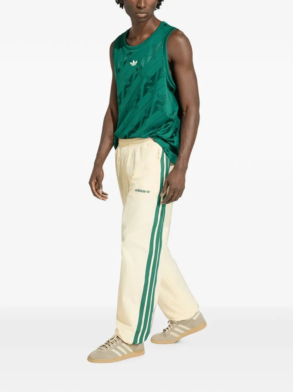 Брюки-джоггеры с боковыми полосками Cutline Adidas, бежевый — фото 2