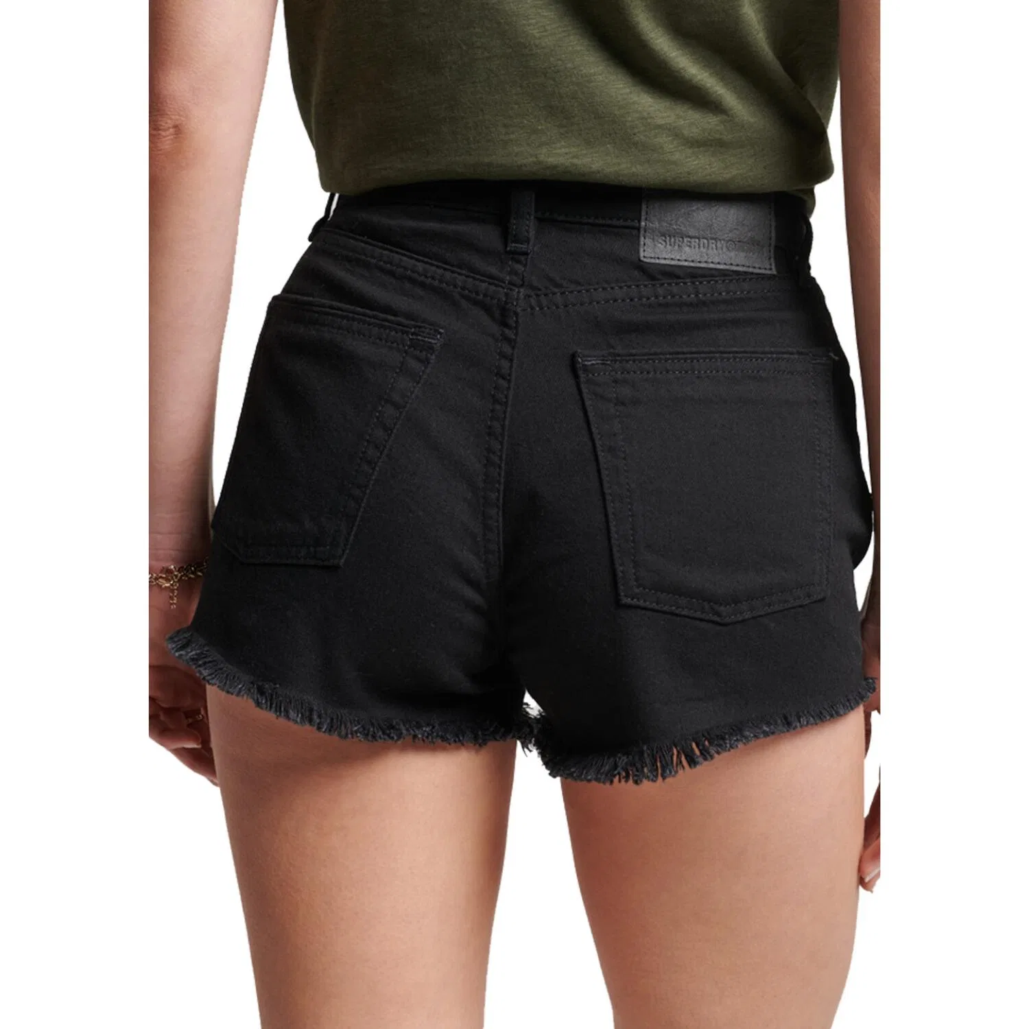 Женские шорты-бермуды с принтом Superdry Lace Hot, Черный — фото 2