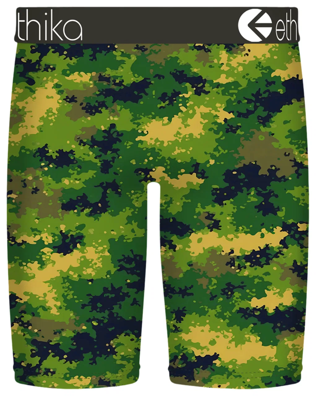Детские трусы для мальчиков с жаккардовым поясом Graphic Brief Ethika, зеленый/черный — фото 2