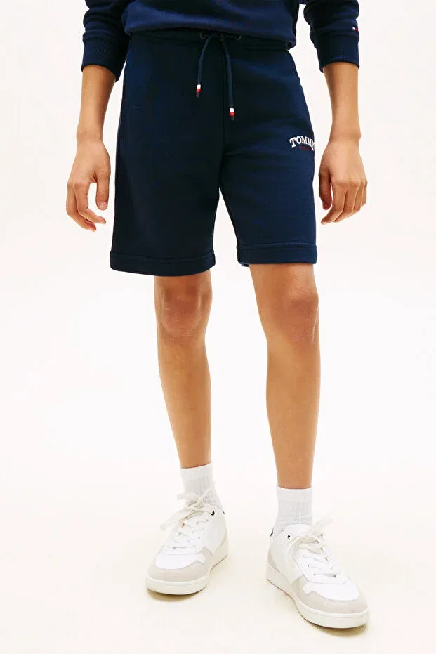 Детские шорты для девочек хлопковые Tommy Hilfiger, Navy — фото 3