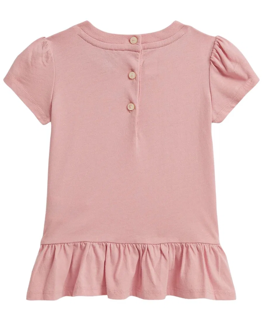 Топ с воланами и принтом Polo Bear Polo Ralph Lauren, Adirondack Rose — фото 2
