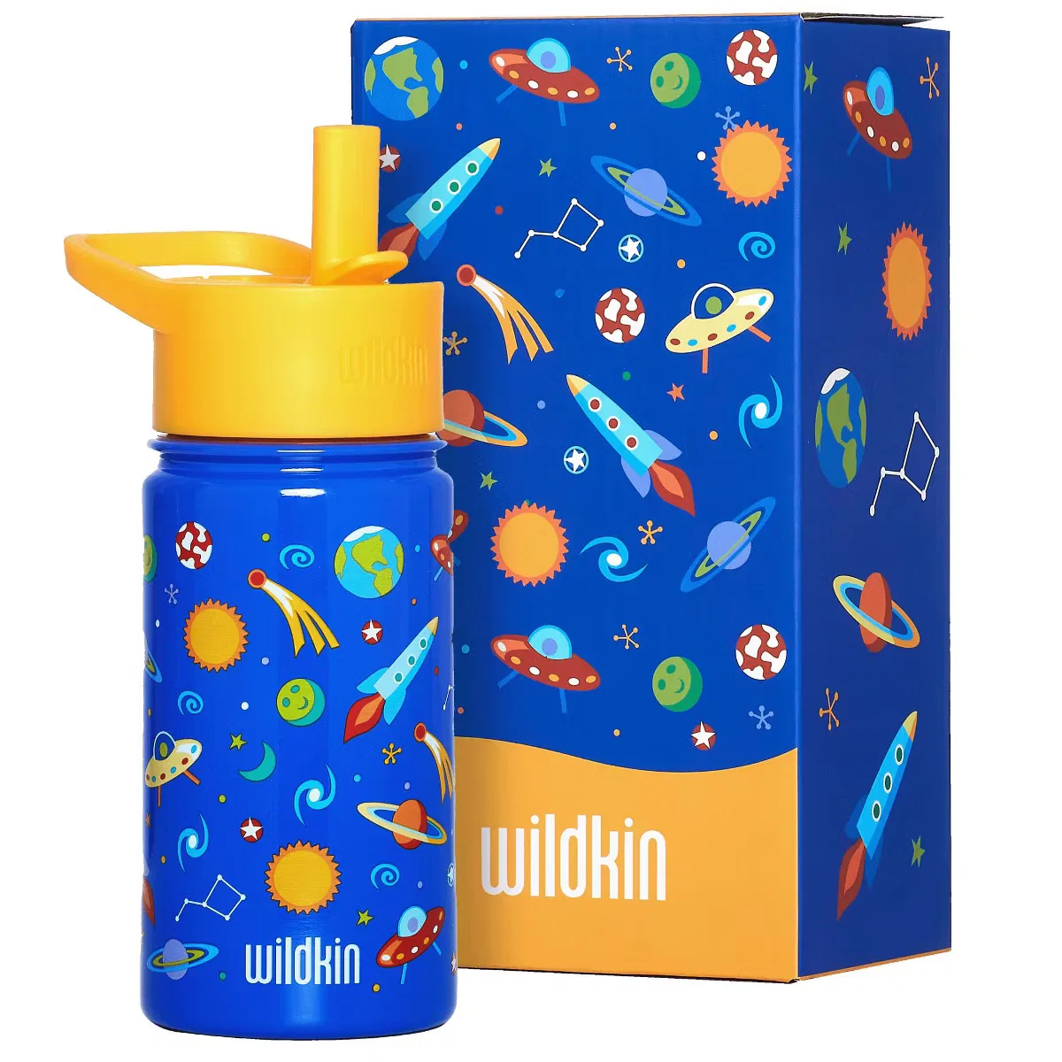 Детская бутылка для воды 414 мл из нержавеющей стали с вакуумной изоляцией Out of This World Wildkin, Out Of This World