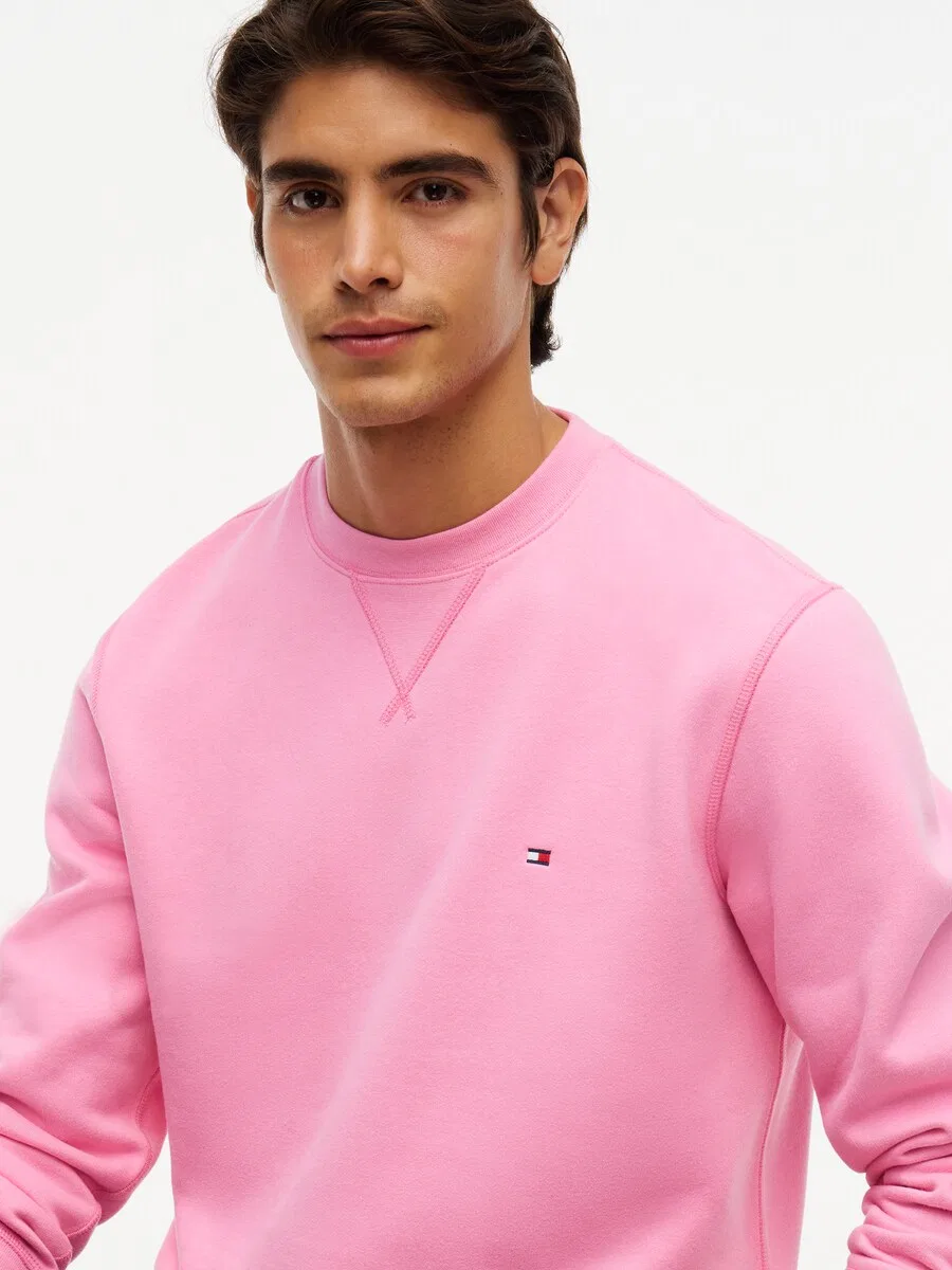 Толстовка TOMMY HILFIGER 'ESS SEASONAL' светло-розового цвета — фото 3