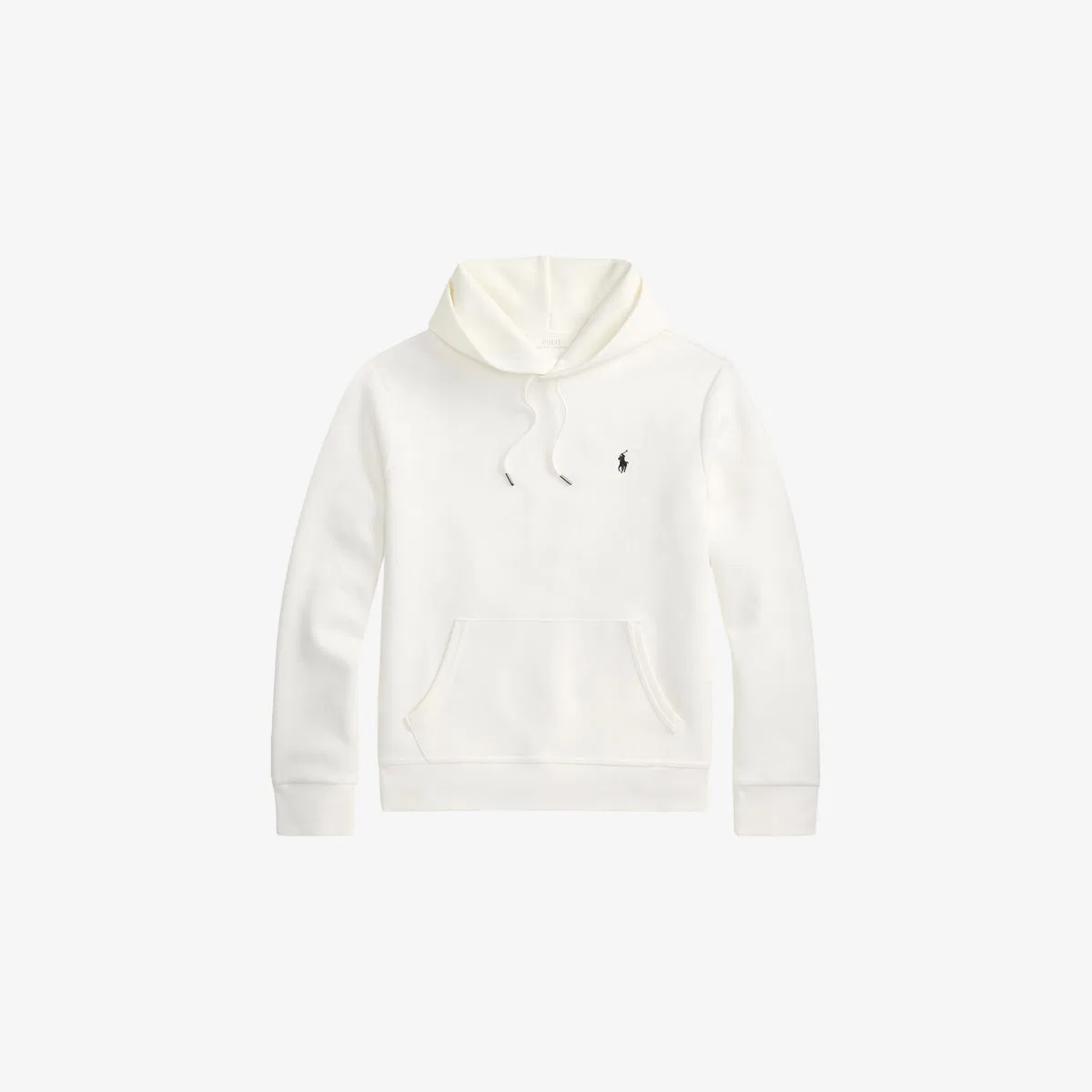 Худи из хлопковой смеси с вышитым логотипом и карманом-кенгуру Polo Ralph Lauren, белый