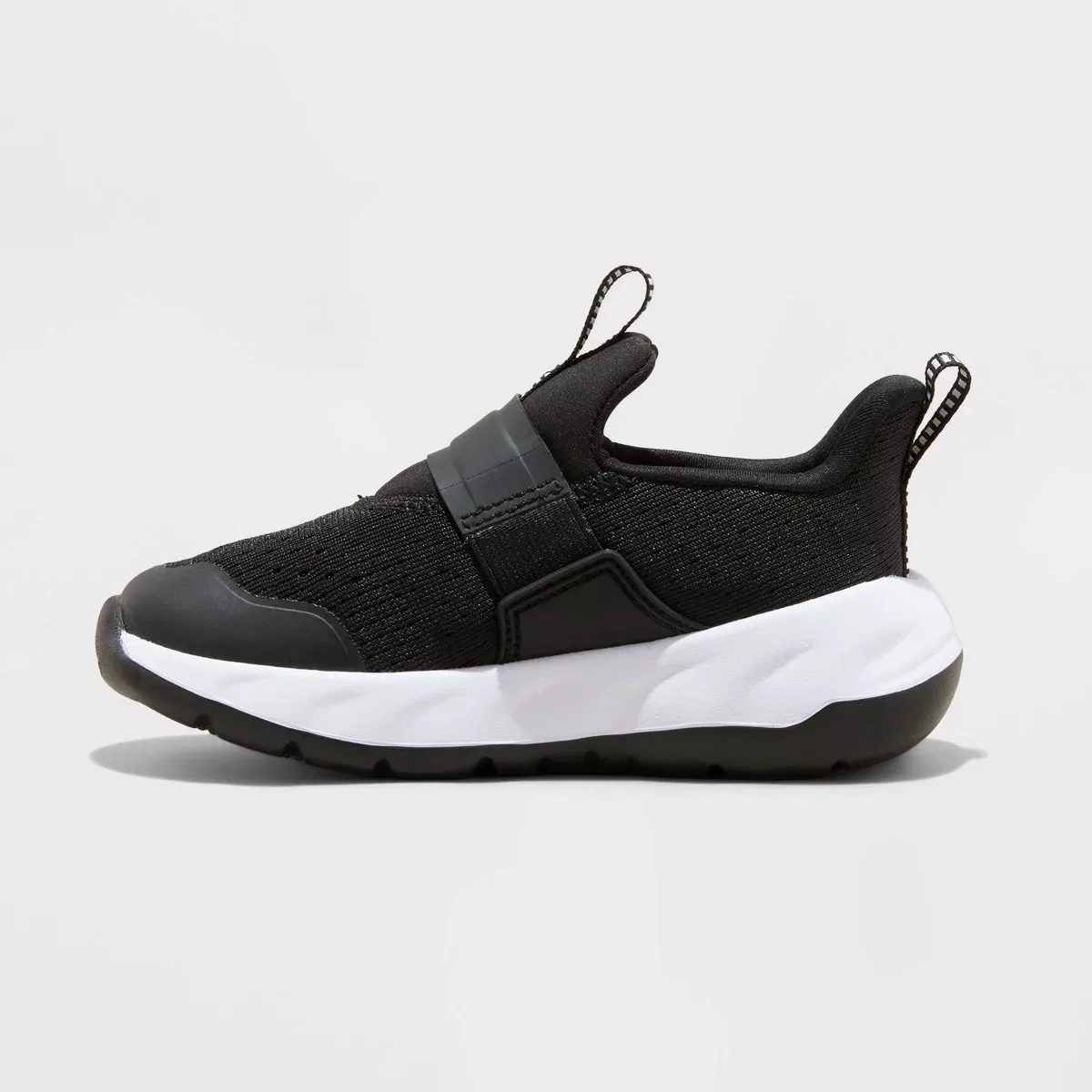 Детские кроссовки для девочек с технологией амортизации Dannie Slip-On All In Motion, Black — фото 2