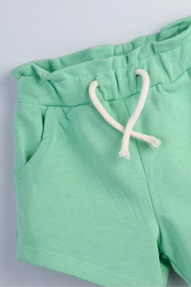 Детские шорты для девочек с вышивкой Cherry Bondberro, Green — фото 3