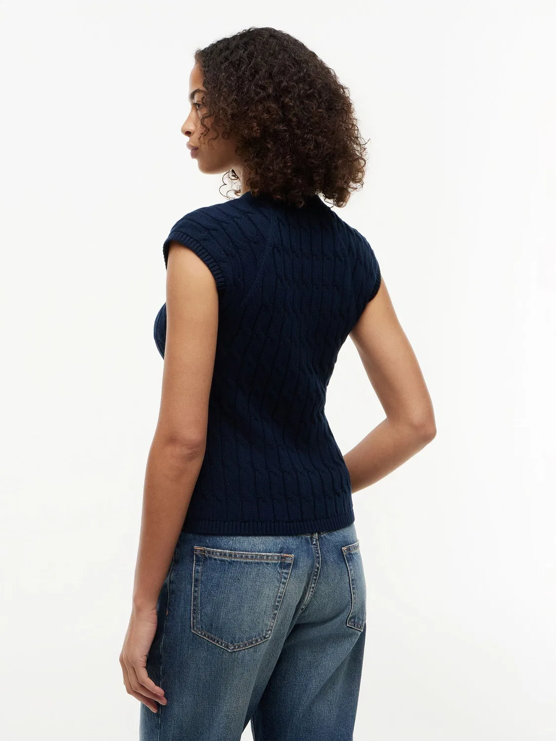 Кардиган с косами, Slim Fit Tommy Hilfiger, синий — фото 2