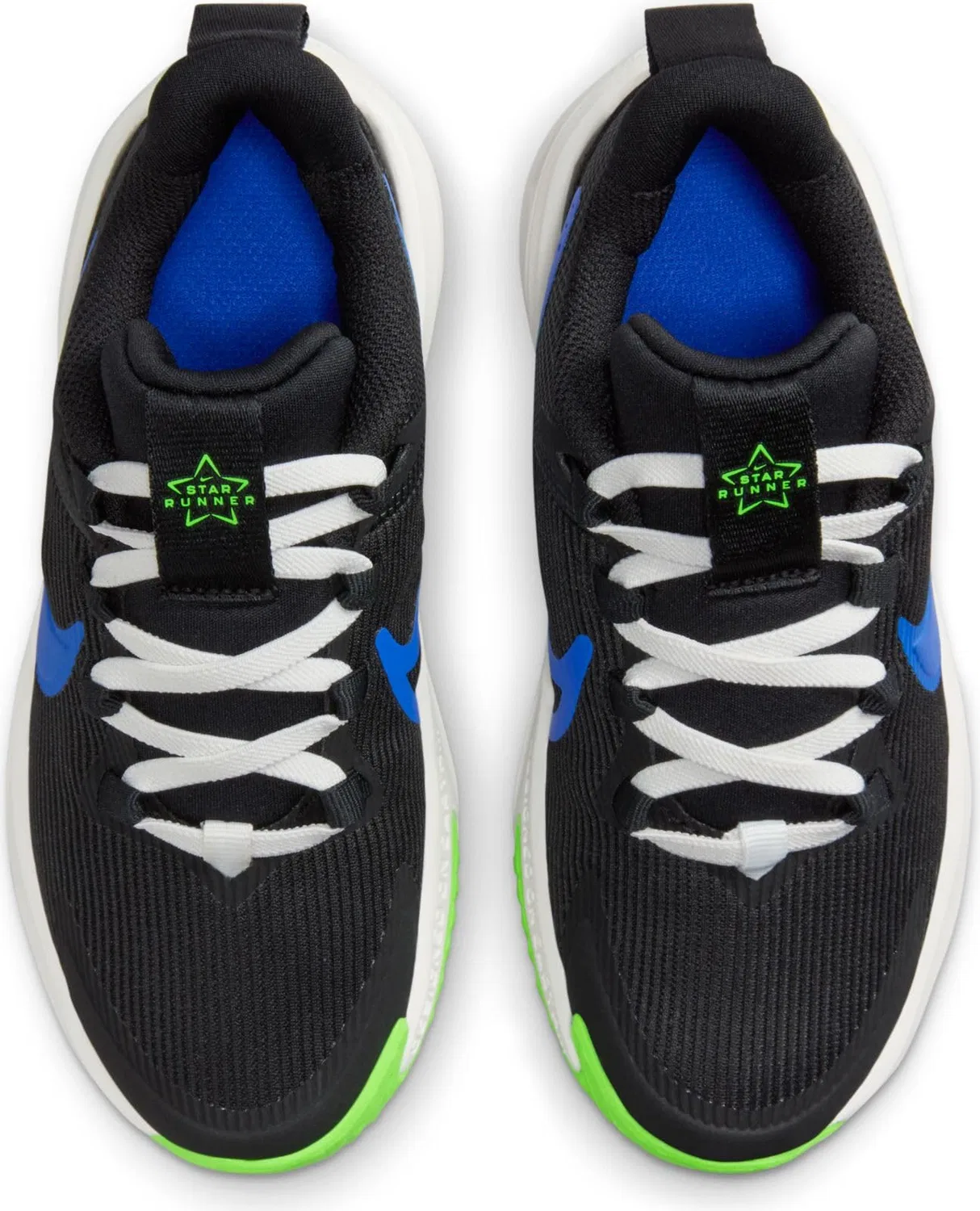 Детские кроссовки для мальчиков с мягкой подошвой Star Runner 4 NIKE, Black Racer Blue Summit White — фото 4