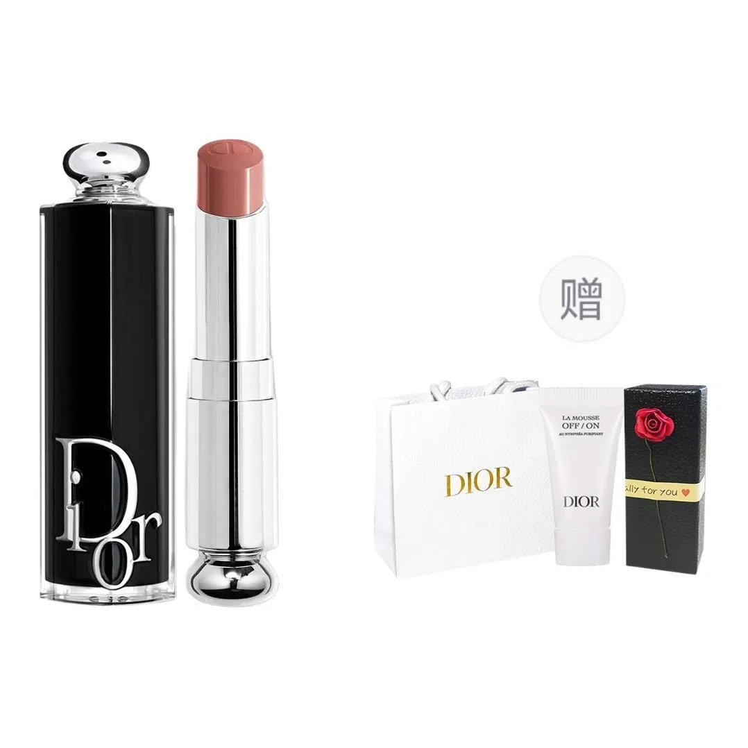 Женская помада с матовым финишем, модель Smoke Pink Cameo Brown, DIOR, 3.2 г, с очищающим гелем Water Lily Cleanser 5 мл, цвет Smoke Pink Cameo Brown