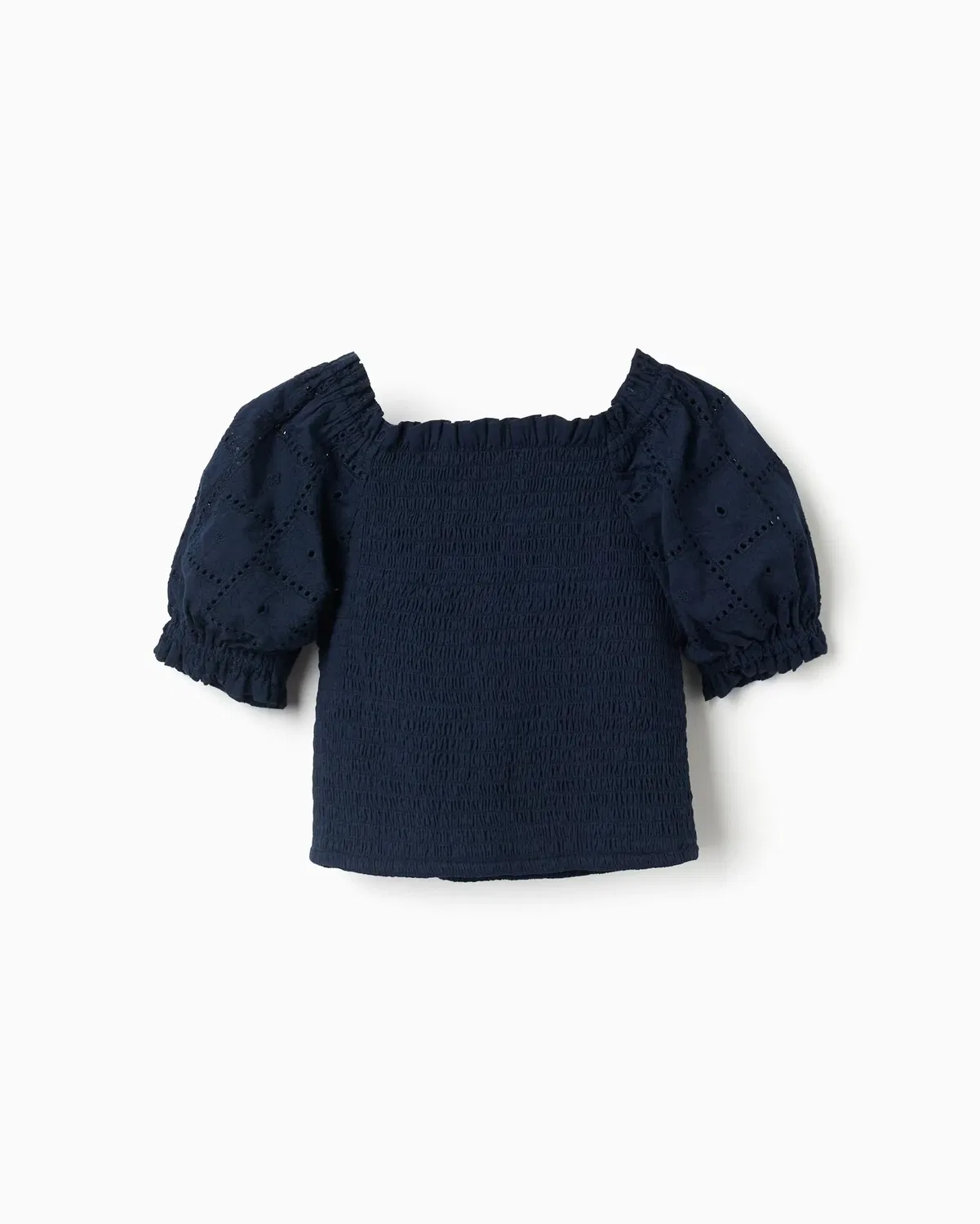 Детская блуза для девочек с воланами Zippy, Azul Marino — фото 3