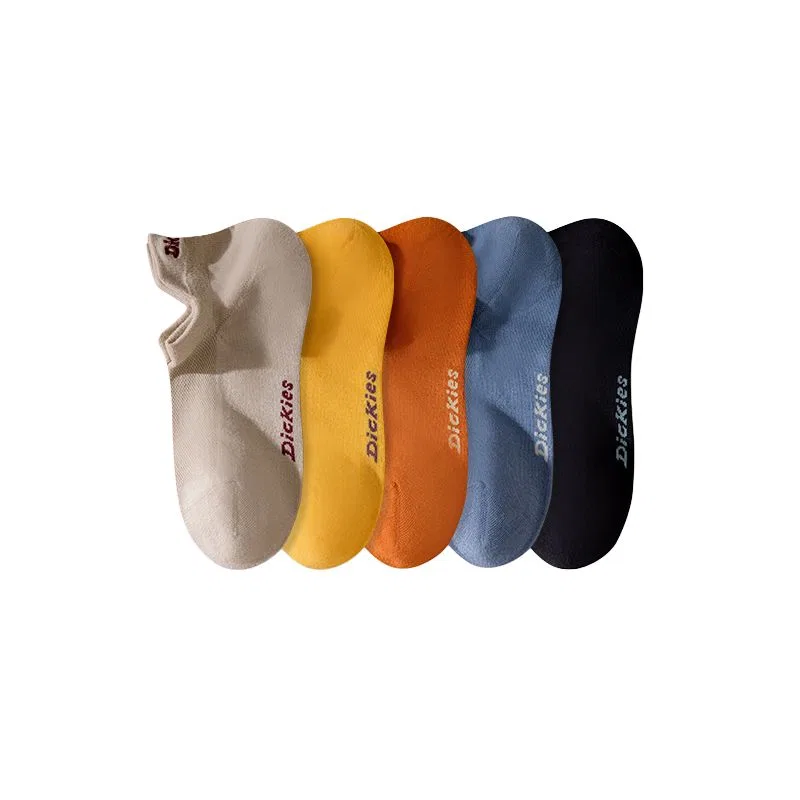 Детские носки-невидимки, набор из 5 пар, Dickies, Light Khaki/Yellow/Orange/Blue/Black
