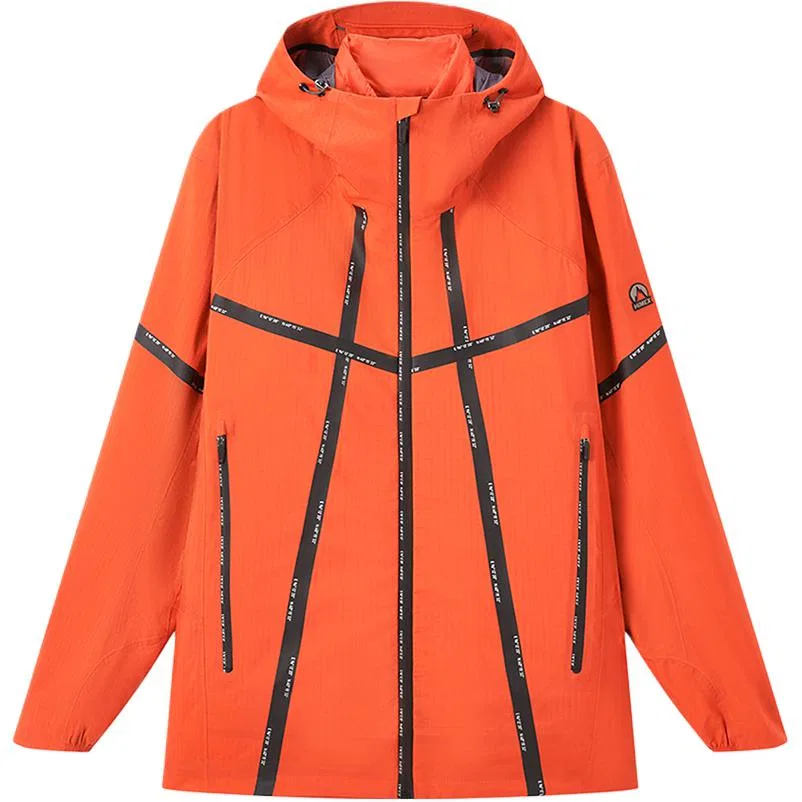 Детский ветрозащитный дождевик с капюшоном TOREAD, Orange Red