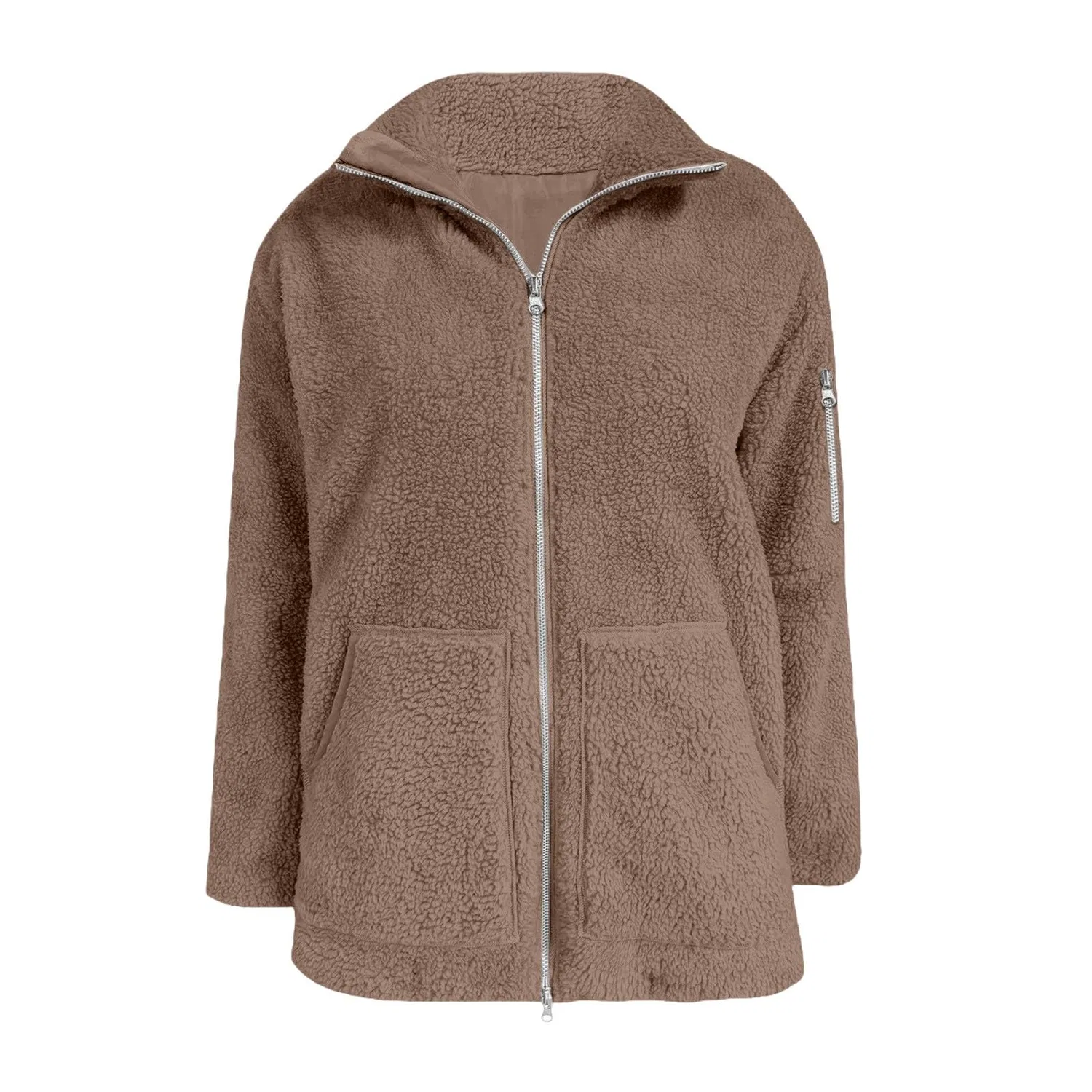 Женская флисовая куртка с принтом Oversized Fleece Jacket, Oro rosa — фото 4