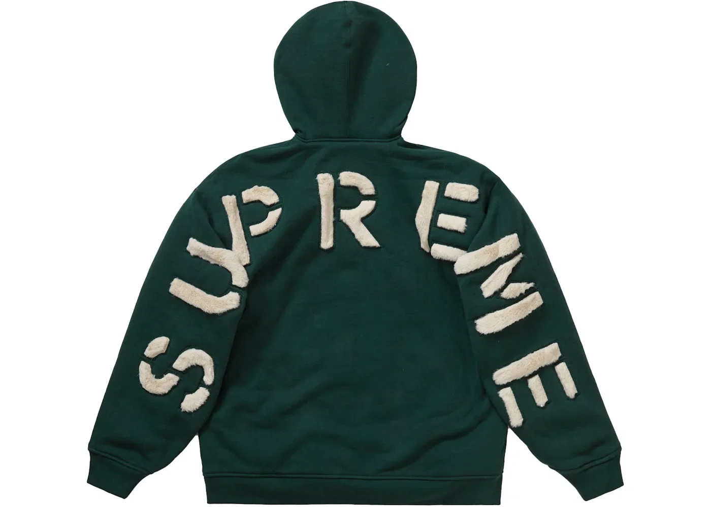 Мужской свитшот с капюшоном на молнии Supreme, Dark Green