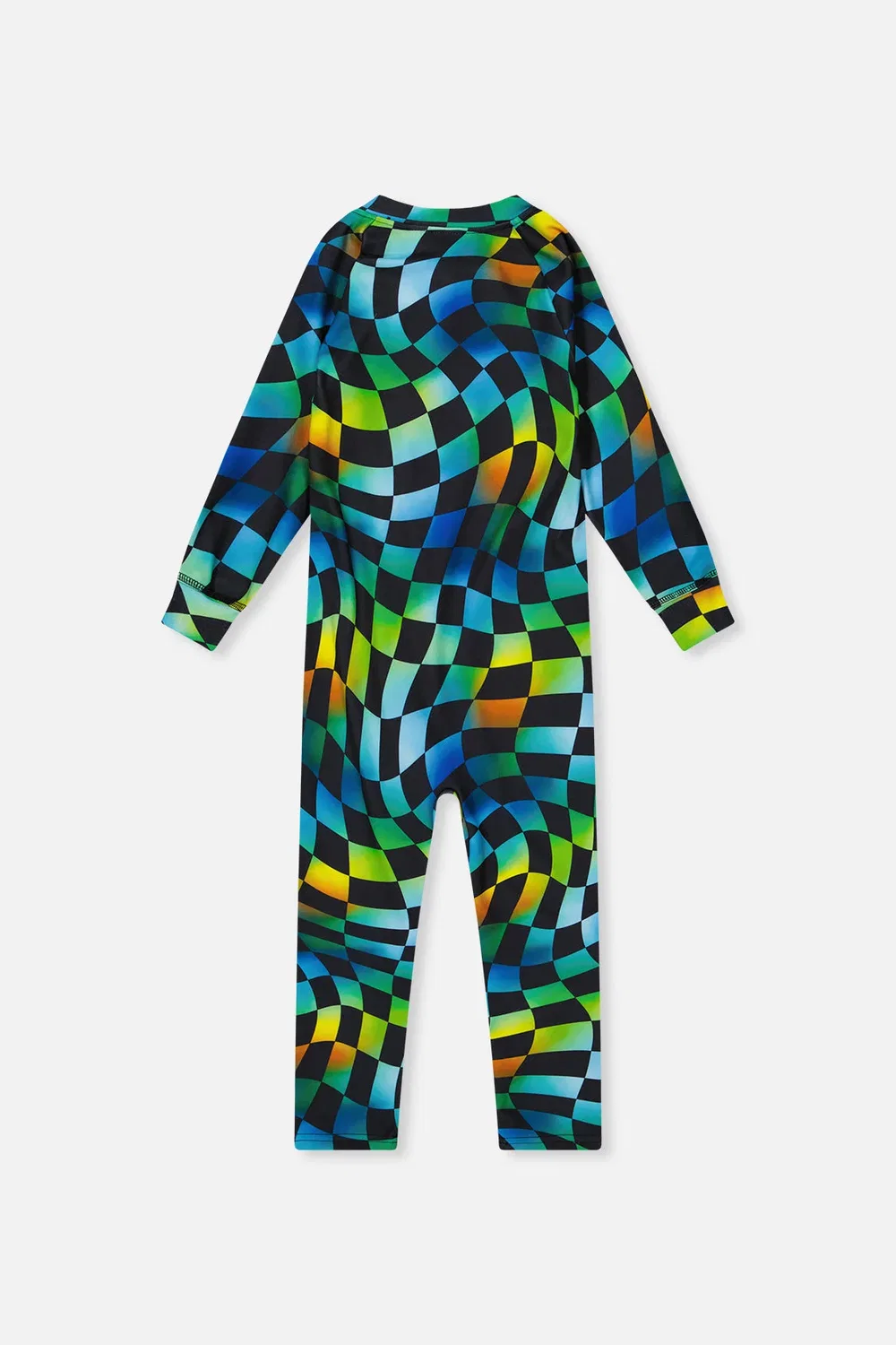 Детский комбинезон-боди термобелье с принтом Deux par Deux, Blue Checkered Print — фото 2