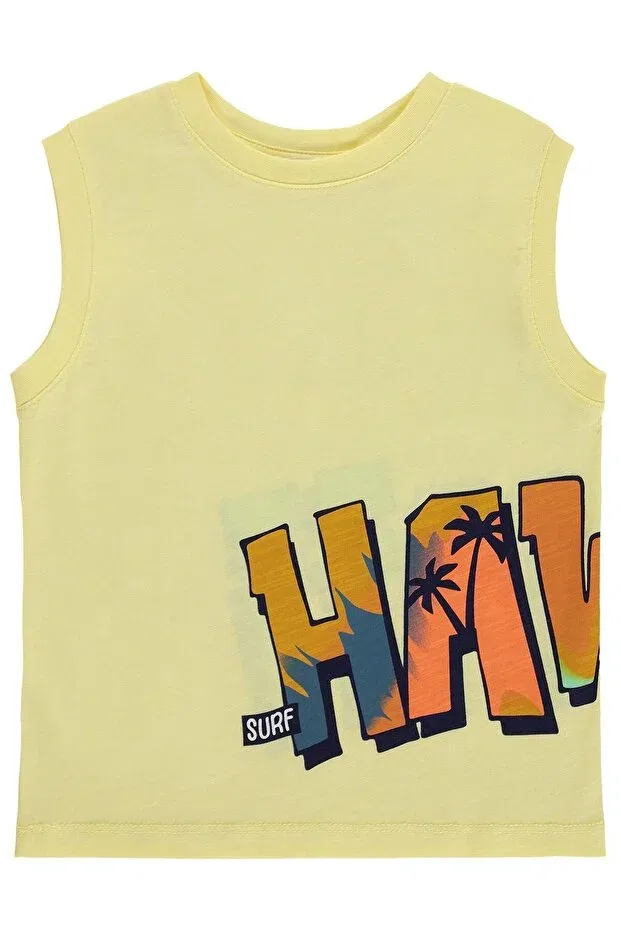 Детская футболка для мальчиков с принтом Hawaii Civil Boys, Light Yellow — фото 2