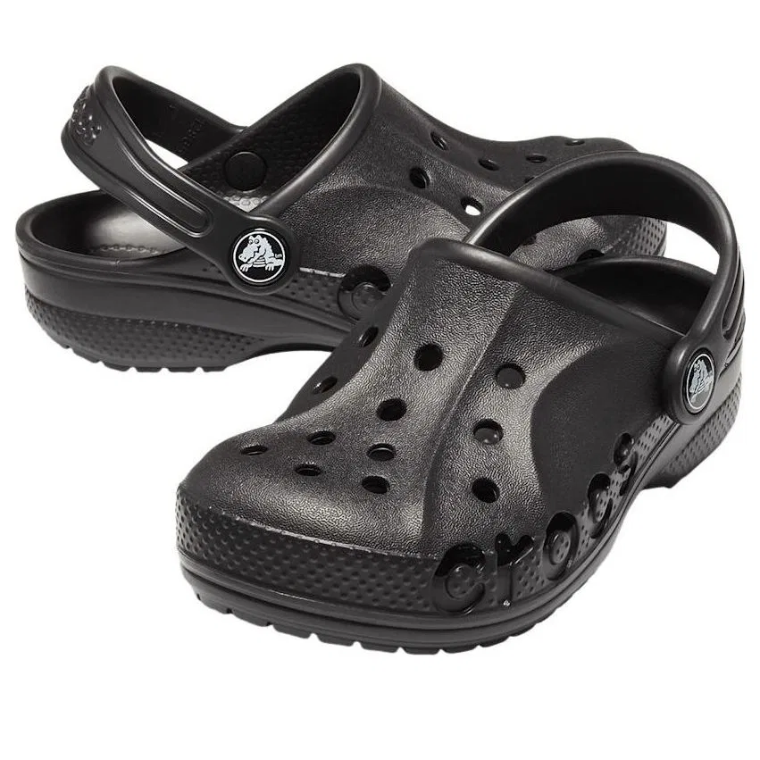 Детские сандалии-клоги с закрытым носком Crocs Baya Clog, черный — фото 4