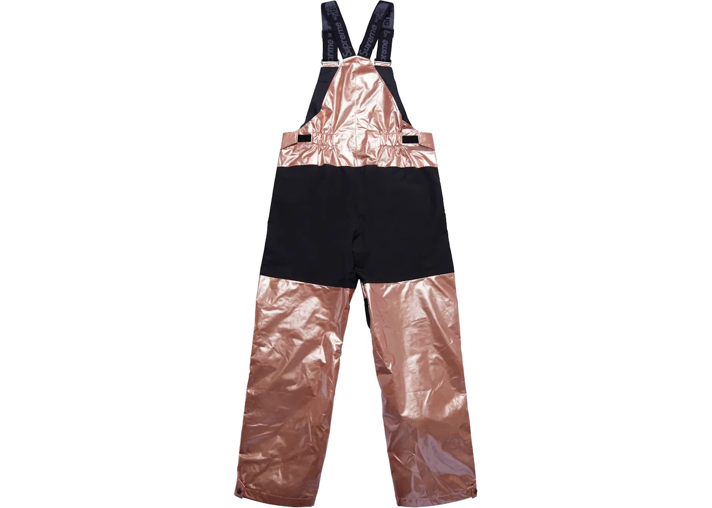 Мужские штаны с металлическим покрытием Supreme The North Face Metallic Mountain Bib Pants, Rose Gold — фото 2