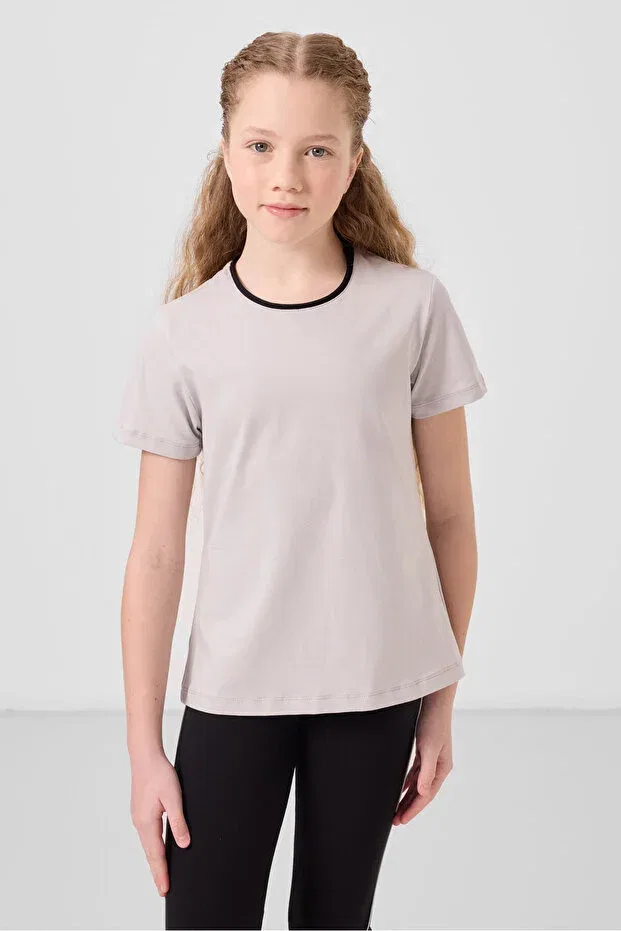 Детские леггинсы для девочек хлопковые Tommy Life, Stone/Black — фото 4