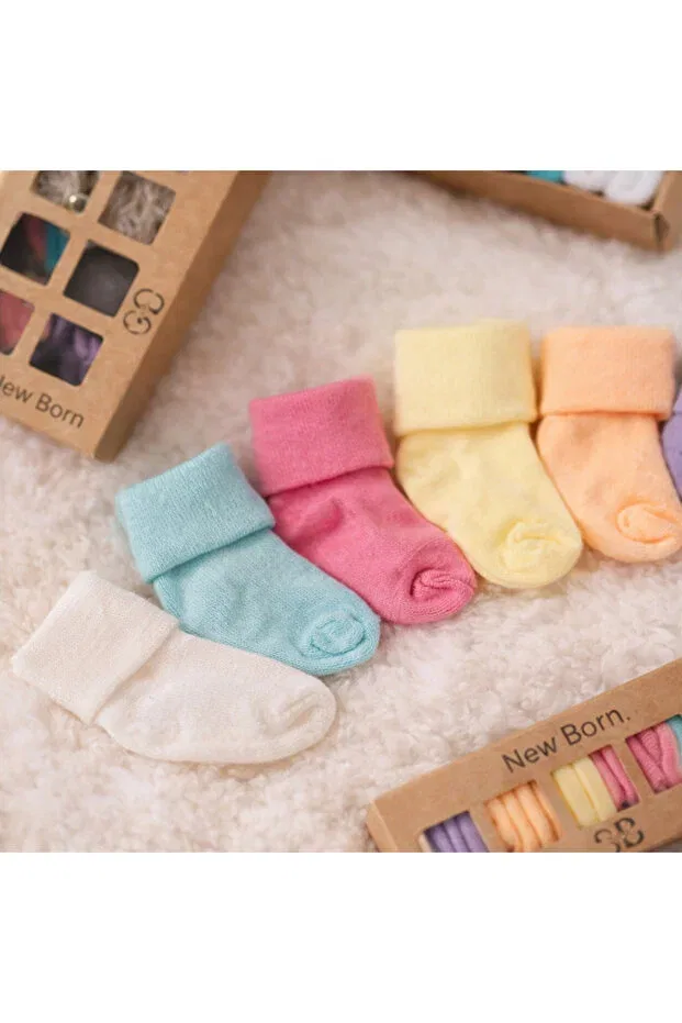 Детские носки хлопковые набор 6 пар Basics Happy Baby Butik, Pink-Multicolor — фото 2