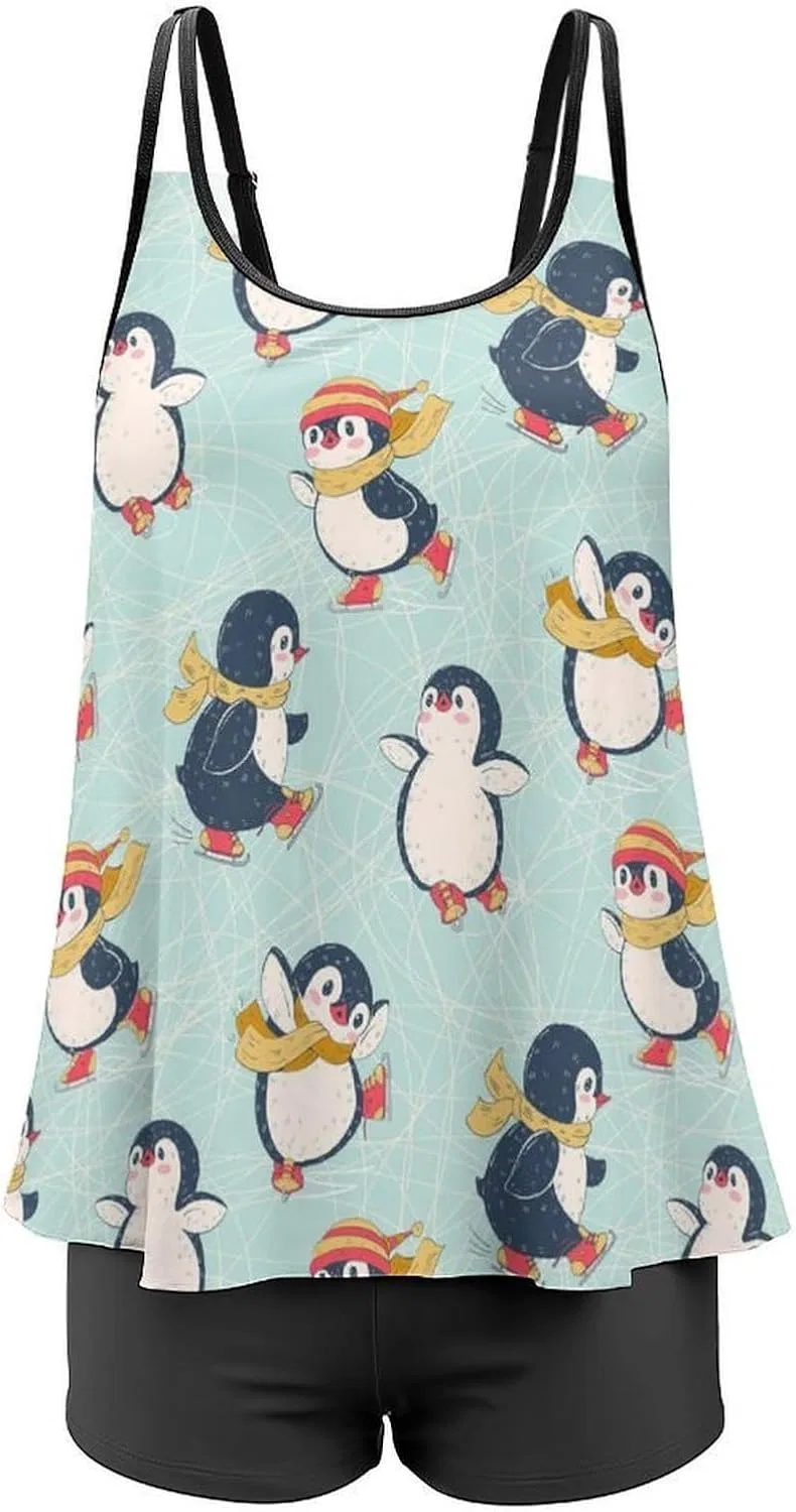 Женский танкини с регулируемыми бретелями Plus Size, Penguin Ladystyle-22 — фото 2