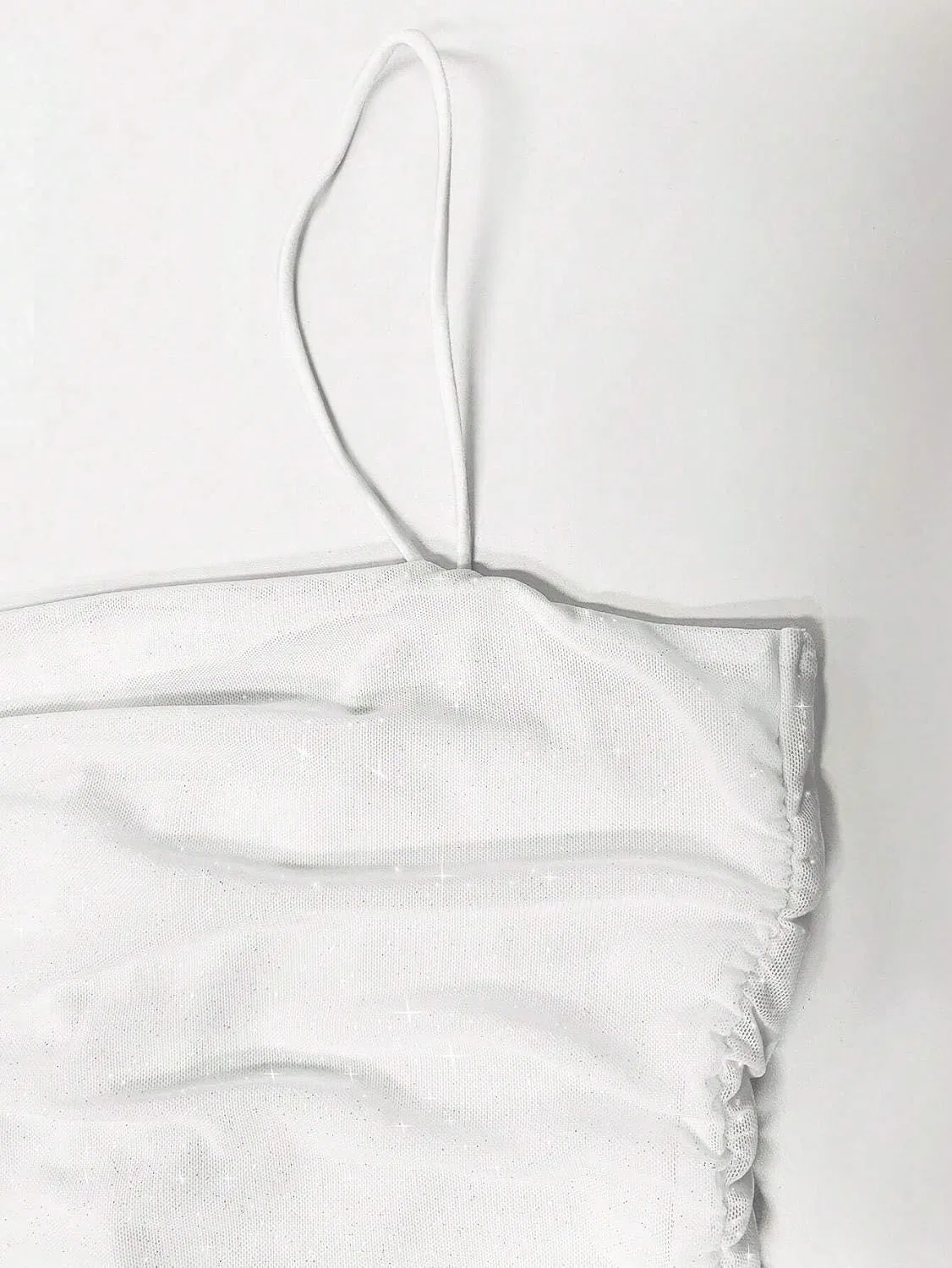 Женское мини-платье без рукавов с открытой спиной Bodycon, White — фото 4
