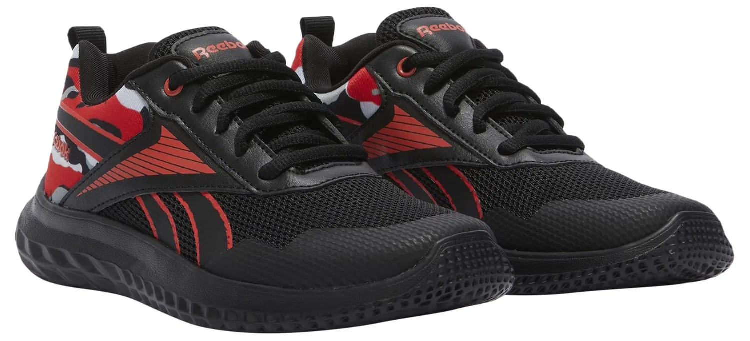 Детские кроссовки для мальчиков легкие Rush Runner 5 Reebok, Black Energyred Grey3 — фото 2