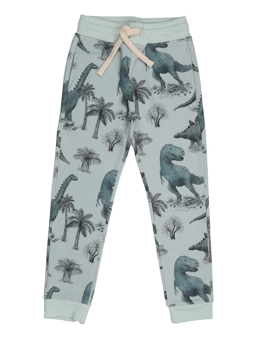 Брюки Walkiddy Regular Pants 'Walkiddy - Dinosaurland Jogger' зеленого цвета
