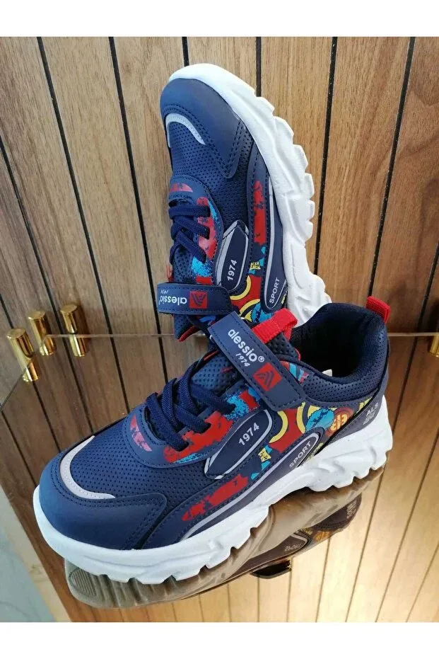 Детские кроссовки для мальчиков с легкой подошвой Özgür Kids, Navy Blue — фото 3