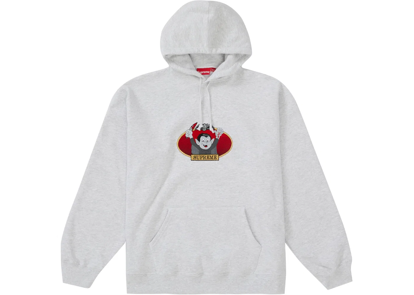 Мужской свитшот с капюшоном Supreme Vampire Boy, Ash Grey