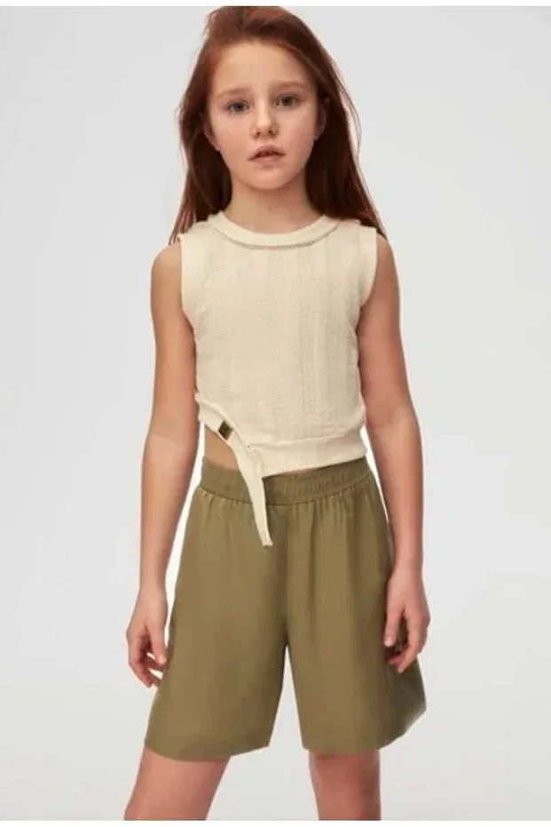 Детские шорты для девочек с эластичным поясом Nk Kids, Haki