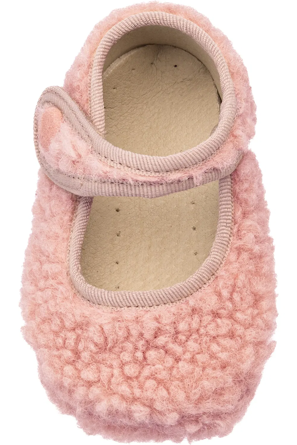Ботиночки детские на липучке Faux Shearling Mary Jane Elephantito, розовый — фото 3
