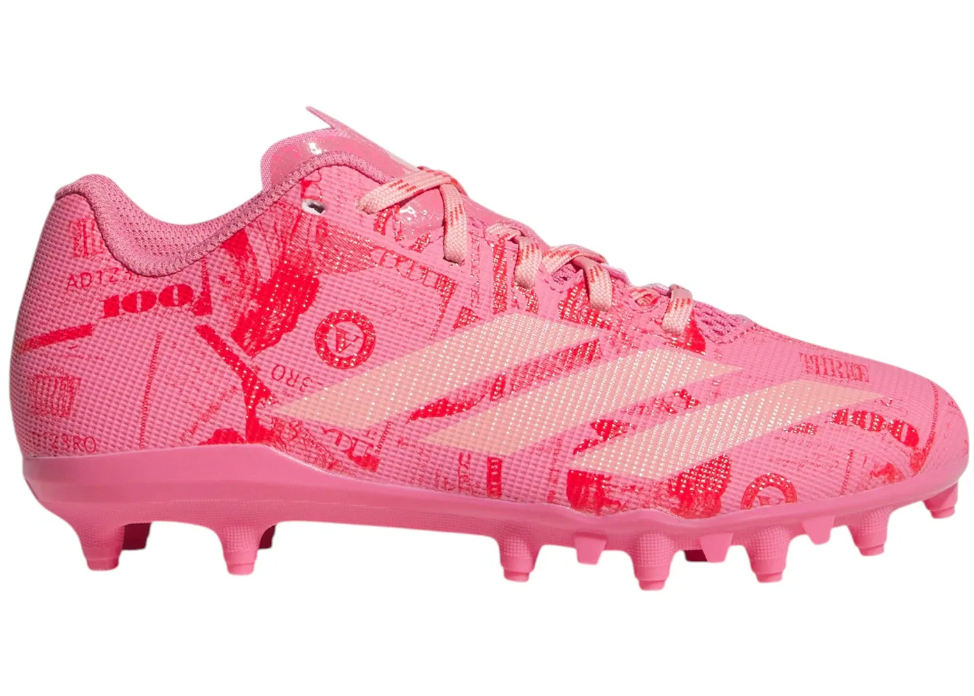 Детские бутсы для девочек с шипами Adidas Adizero Electric.II SMU, Pink Fusion/Cloud White/Semi Lucid Red