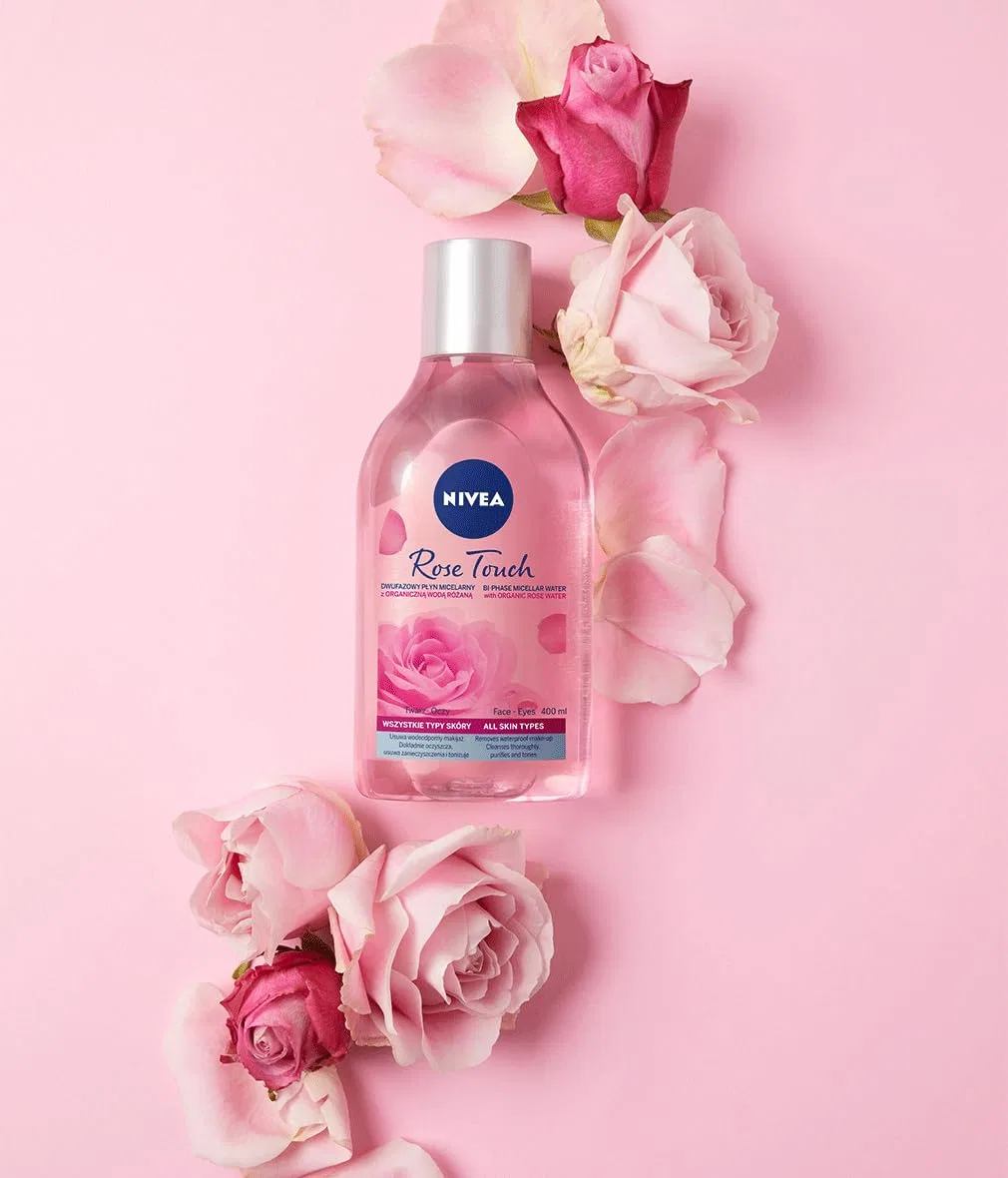 Мицеллярная вода Nivea — Двухфазная Rose Touch с розовой водой, 400 мл — фото 4