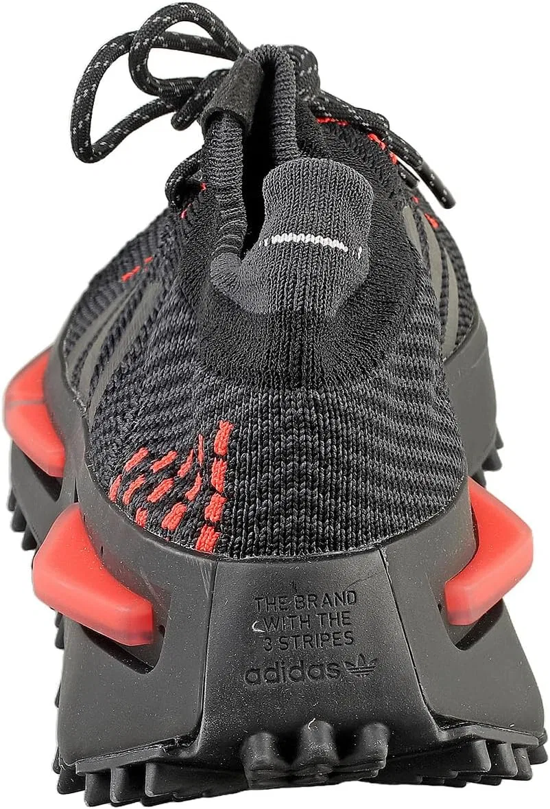 Adidas Originals(アディダスオリジナルス) Кроссовки Adidas Originals NMD S1 NM Eswan IE4588 Core Black/Carbon/Flash Lime Boost для мужчин, черные, красные и зеленые — фото 4
