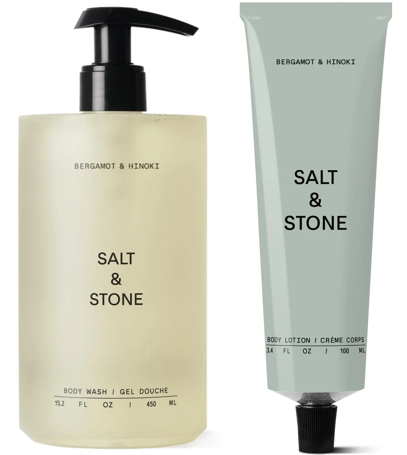 Увлажняющий гель для душа и лосьон для тела Salt & Stone | Бергамот и хиноки