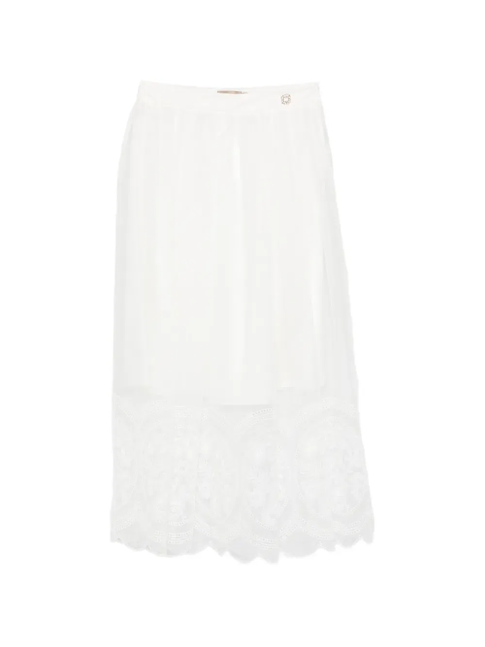 Вышитая юбка Elie Saab Junior, белый