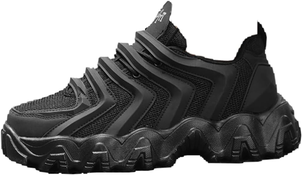 

Мужские спортивные кроссовки для тренажерного зала с нескользящей подошвой, мягкой стелькой, широкой носочной частью, повседневного корейского стиля для бега и ходьбы Lexamen, черный