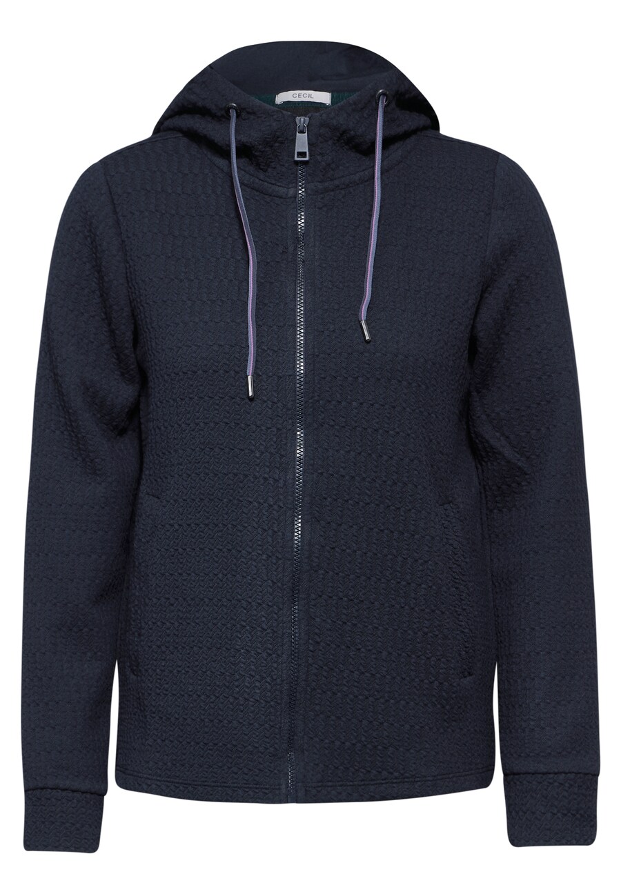 

Толстовка с капюшоном на молнии CECIL Zip-Up Hoodie, светло-синий