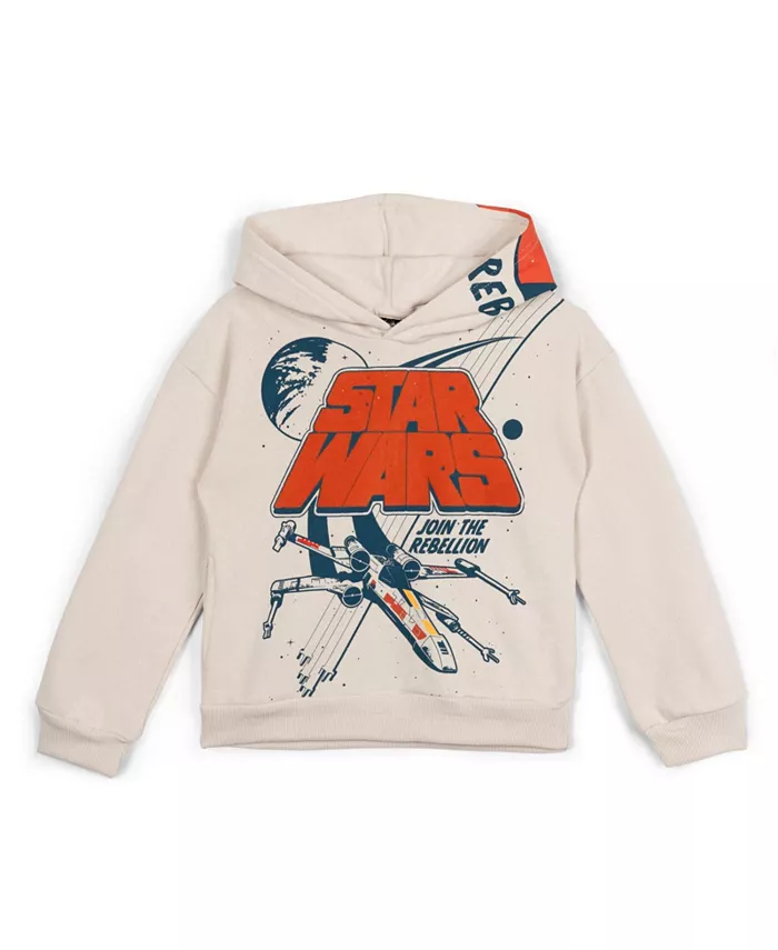 

Детская флисовая толстовка с капюшоном Star Wars, коричневый/бежевый